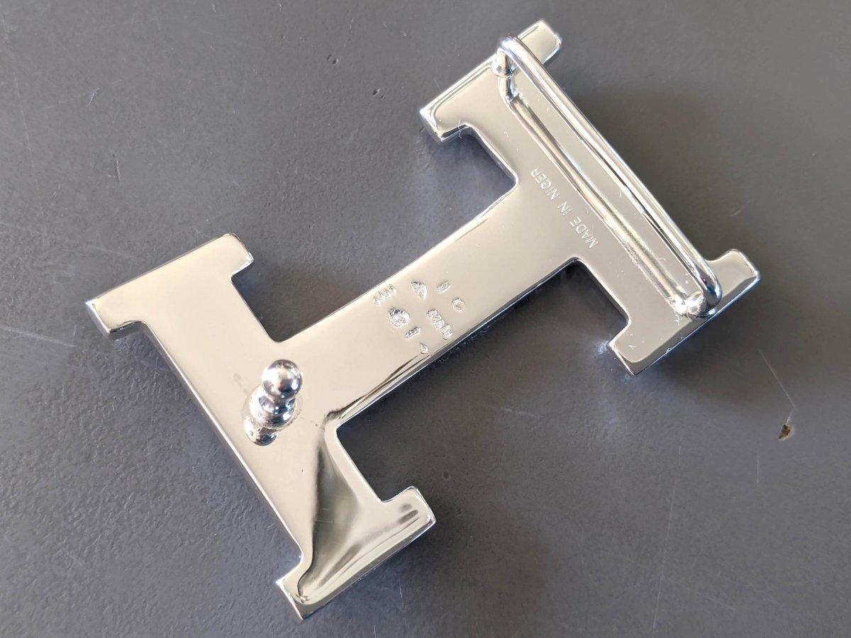 Hermes [14] AG Sterling Silver 925 TOUAREG H Belt Buckle H 32mm, BNIB! - poupishop