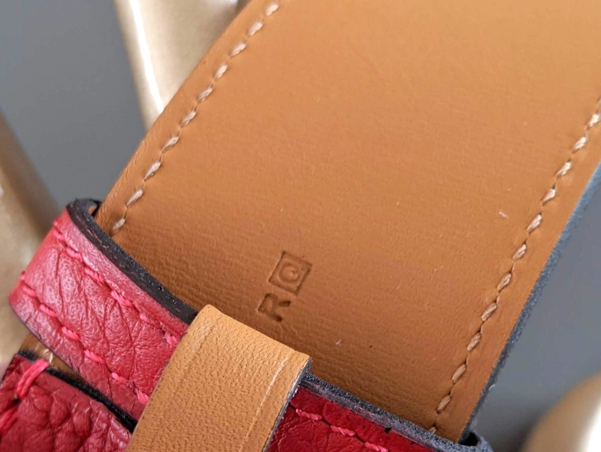 Hermes [140] 2013 Unisex Rouge Casaque Taurillon Clemence ETRIVIERE 40 Complete Belt, BNIB! - poupishop