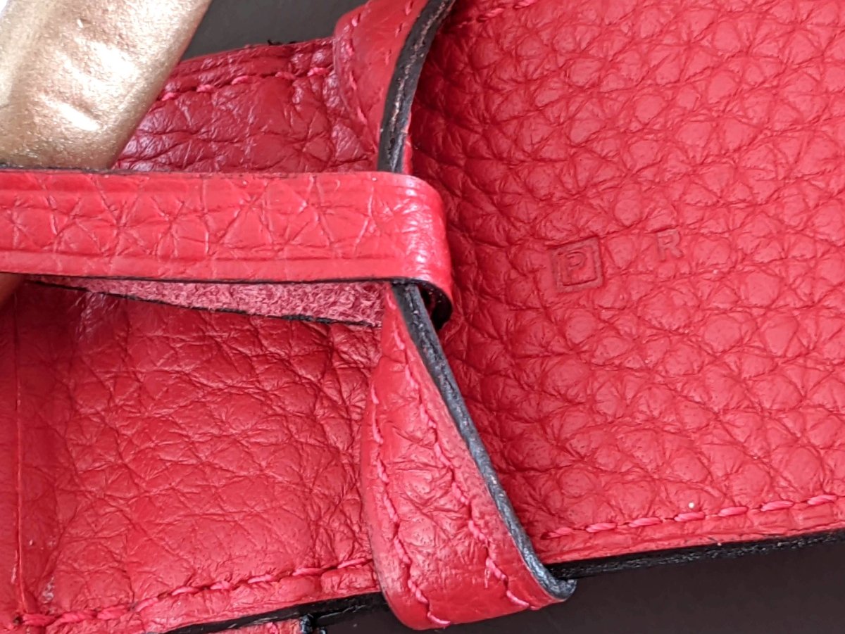 Hermes [141] 2012 Rouge Casaque Supple Taurillon Clemence FEMME ETRIVIERE SOUPLE 45 Complete Belt, BNIB! - poupishop