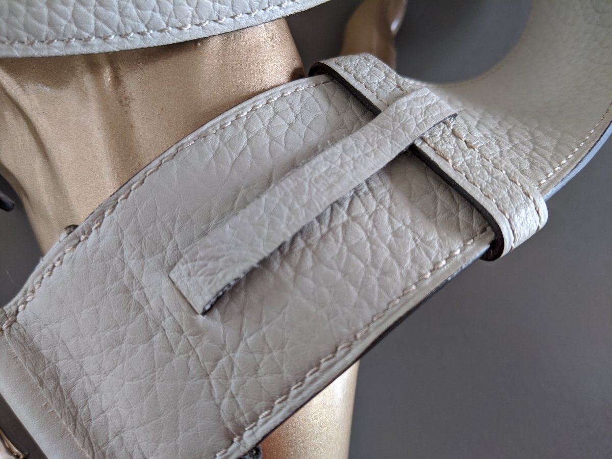 Hermes [142] 2011 Mastique Supple Taurillon Clemence FEMME ETRIVIERE SOUPLE 45 Complete Belt, BNIB! - poupishop