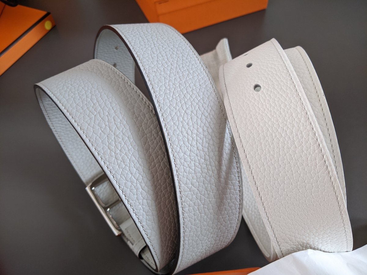 Hermes [142] 2011 Mastique Supple Taurillon Clemence FEMME ETRIVIERE SOUPLE 45 Complete Belt, BNIB! - poupishop