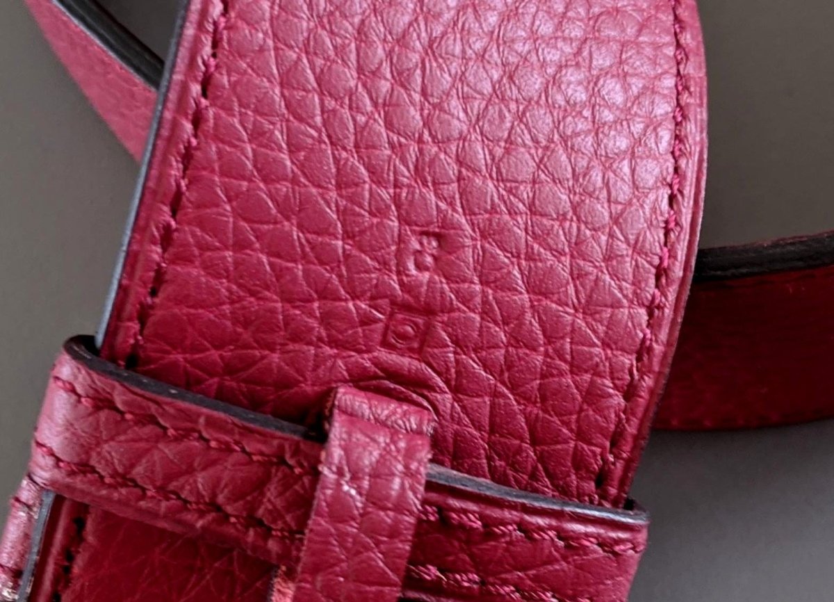Hermes [143] 2011 Rouge Grenat Supple Taurillon Clemence FEMME ETRIVIERE SOUPLE 45 Complete Belt, BNIB! - poupishop