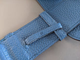 Hermes [144] 2012 Bleu de Prusse Supple Taurillon Clemence FEMME ETRIVIERE SOUPLE 45 Complete Belt, BNIB! - poupishop