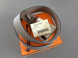 Hermes [145] 2012 Etoupe Supple Taurillon Clemence FEMME ETRIVIERE SOUPLE 45 Complete Belt, BNIB! - poupishop