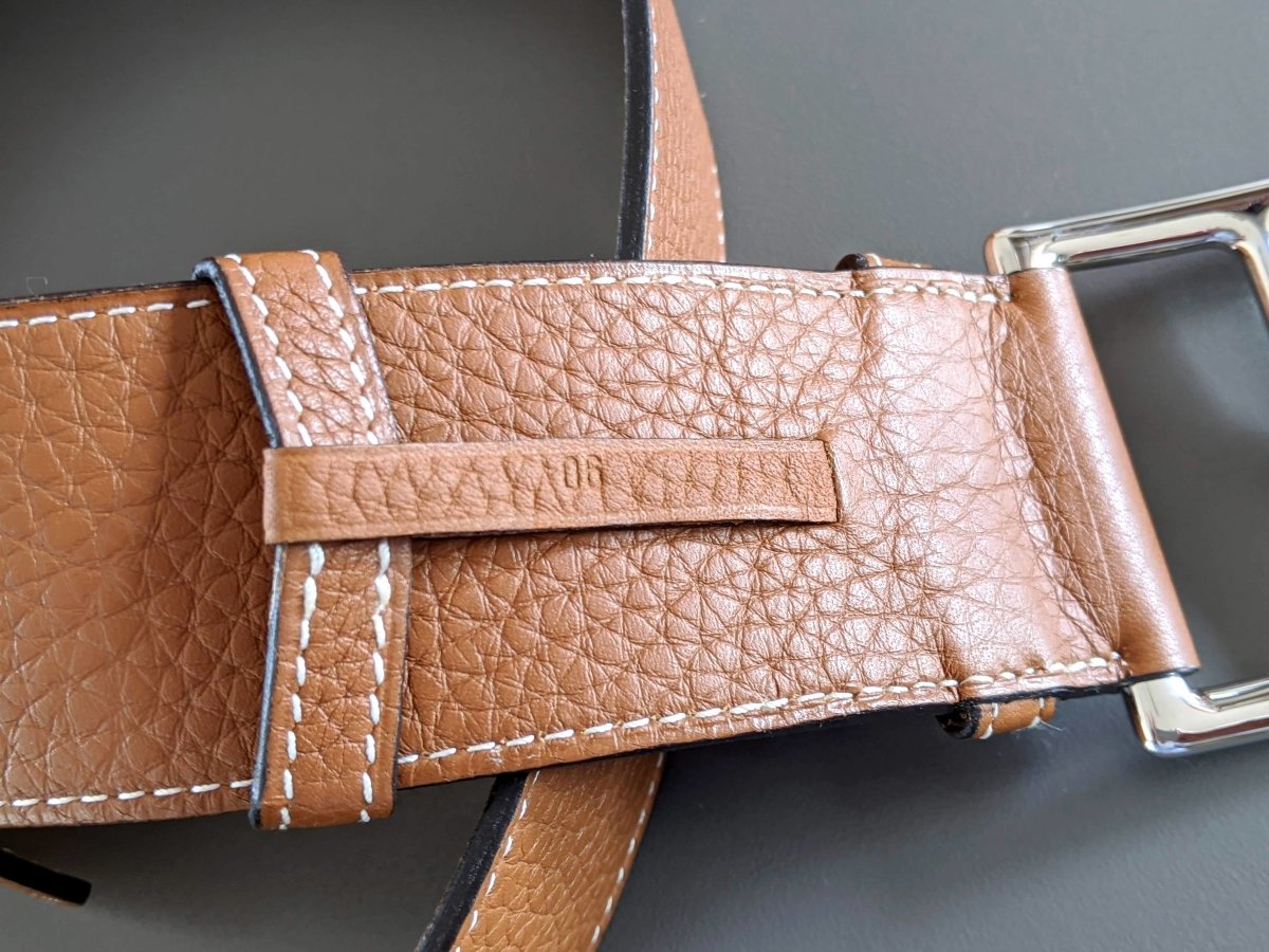 Hermes [146] 2010 Gold Supple Taurillon Clemence FEMME ETRIVIERE SOUPLE 45 Complete Belt, BNIB! - poupishop