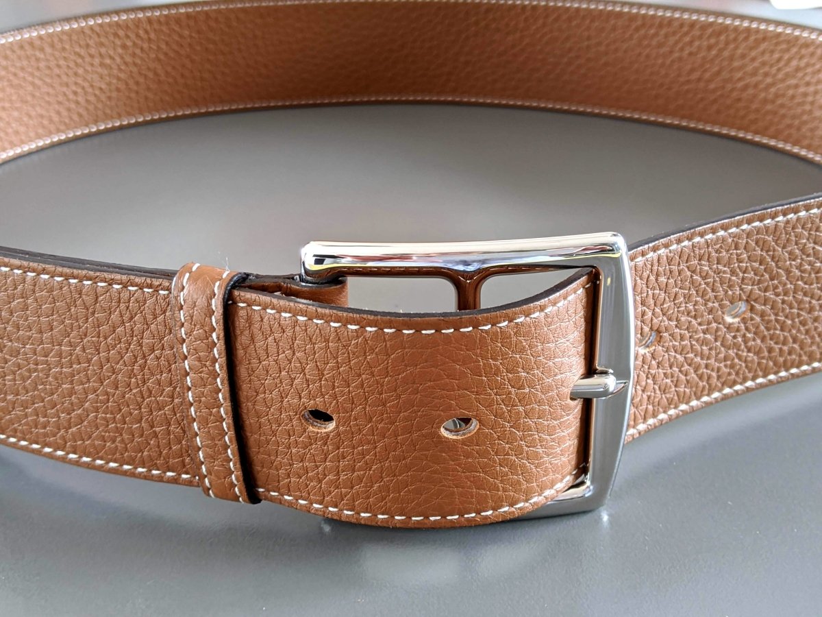 Hermes [146] 2010 Gold Supple Taurillon Clemence FEMME ETRIVIERE SOUPLE 45 Complete Belt, BNIB! - poupishop