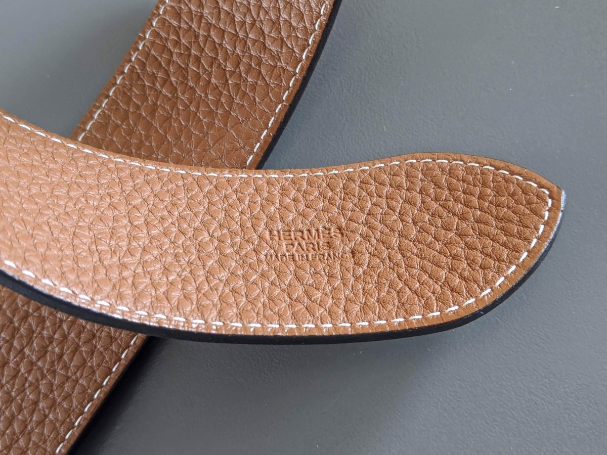 Hermes [146] 2010 Gold Supple Taurillon Clemence FEMME ETRIVIERE SOUPLE 45 Complete Belt, BNIB! - poupishop