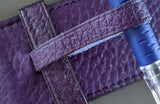 Hermes [148] 2011 Purple Gold Supple Taurillon Clemence FEMME ETRIVIERE SOUPLE 45 Complete Belt, BNIB! - poupishop