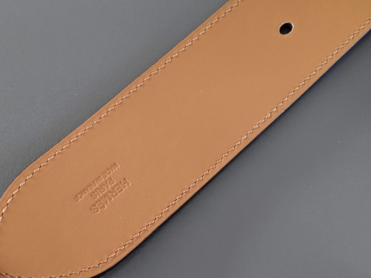 Hermes [149] 2012 Unisex Grey Beton Taurillon Clemence ETRIVIERE 40 Complete Belt, BNWIB! - poupishop