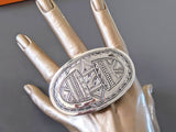 Hermes [15] AG Sterling Silver 925 TOUAREG TANDRIKA Belt Buckle H 32mm, BNIB! - poupishop