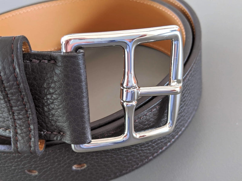 Hermes [150bis] 2012 Brown Unisex Taurillon Clemence ETRIVIERE 40 Complete Belt, BNIB!