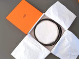 Hermes [165] 2001 Rouge H/Noir Reversible Box/Togo Leather Strap Belt 32 mm, NIB! - poupishop