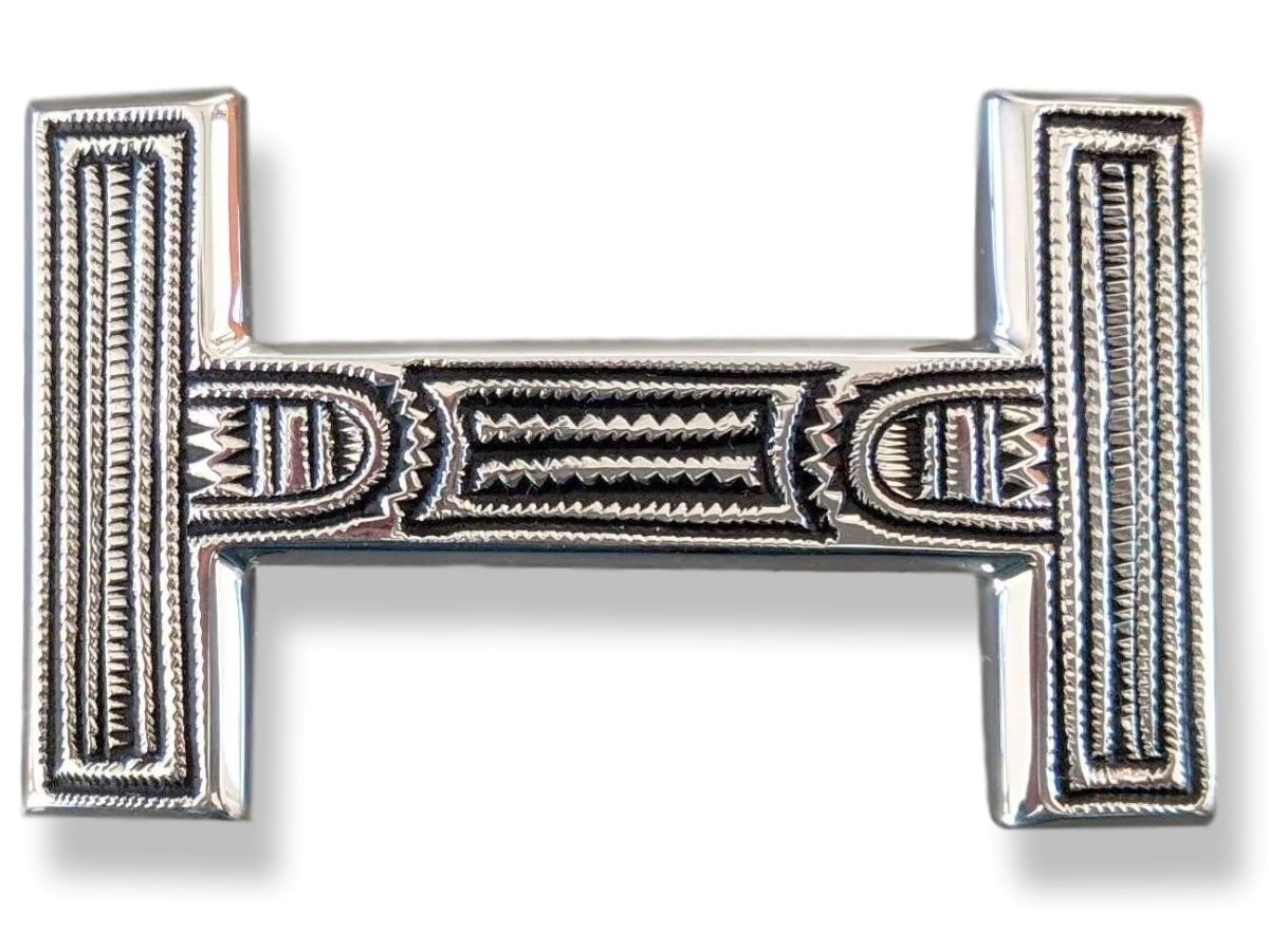 Hermes [17] AG Sterling Silver 925 TOUAREG H Belt Buckle H 32 mm, BNIB! - poupishop