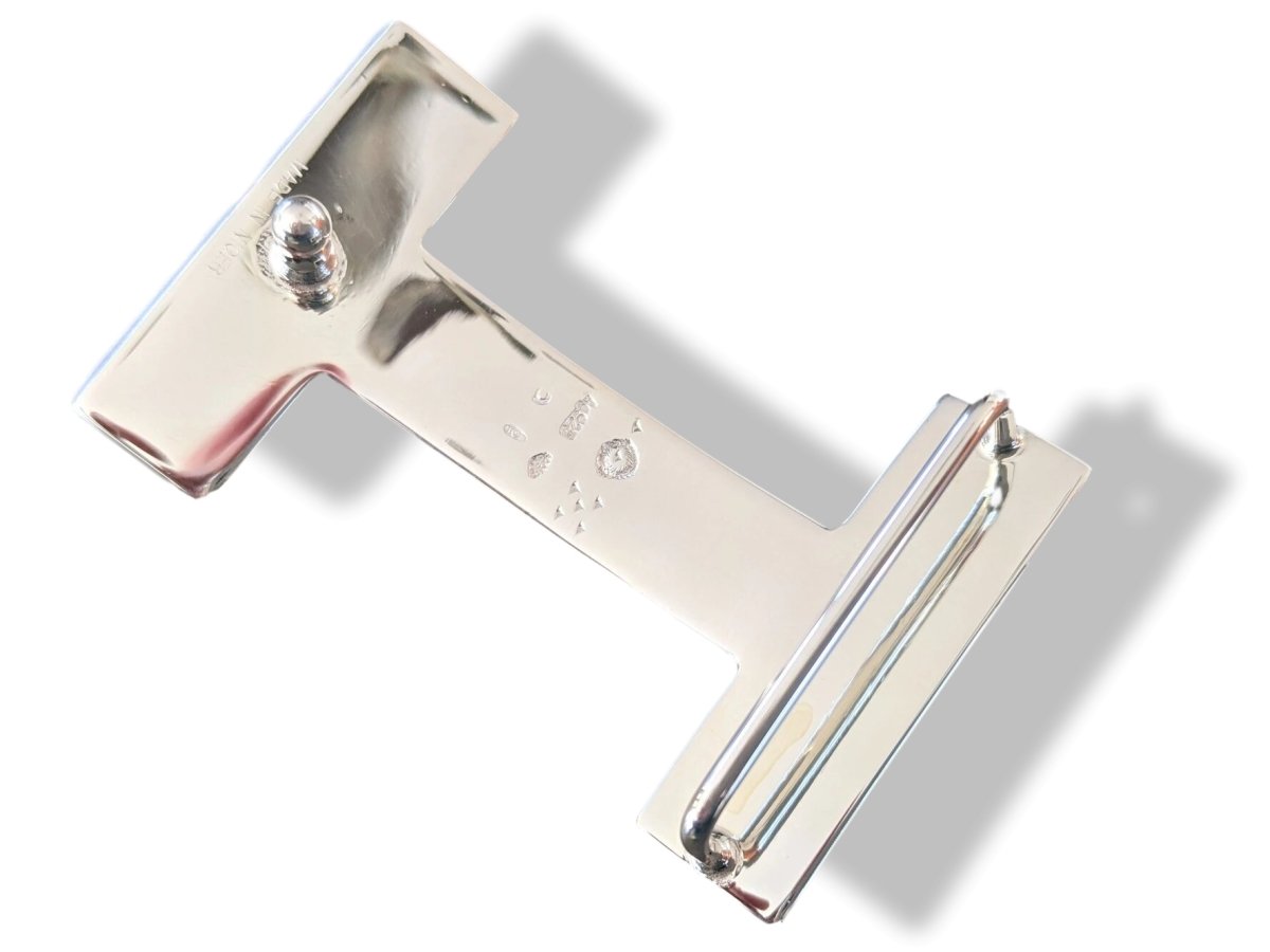 Hermes [17] AG Sterling Silver 925 TOUAREG H Belt Buckle H 32 mm, BNIB! - poupishop