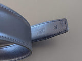 Hermes [172] 2000 Gris/Marine Reversible Box/Gulliver Leather Strap Belt 32 mm, NIB! - poupishop