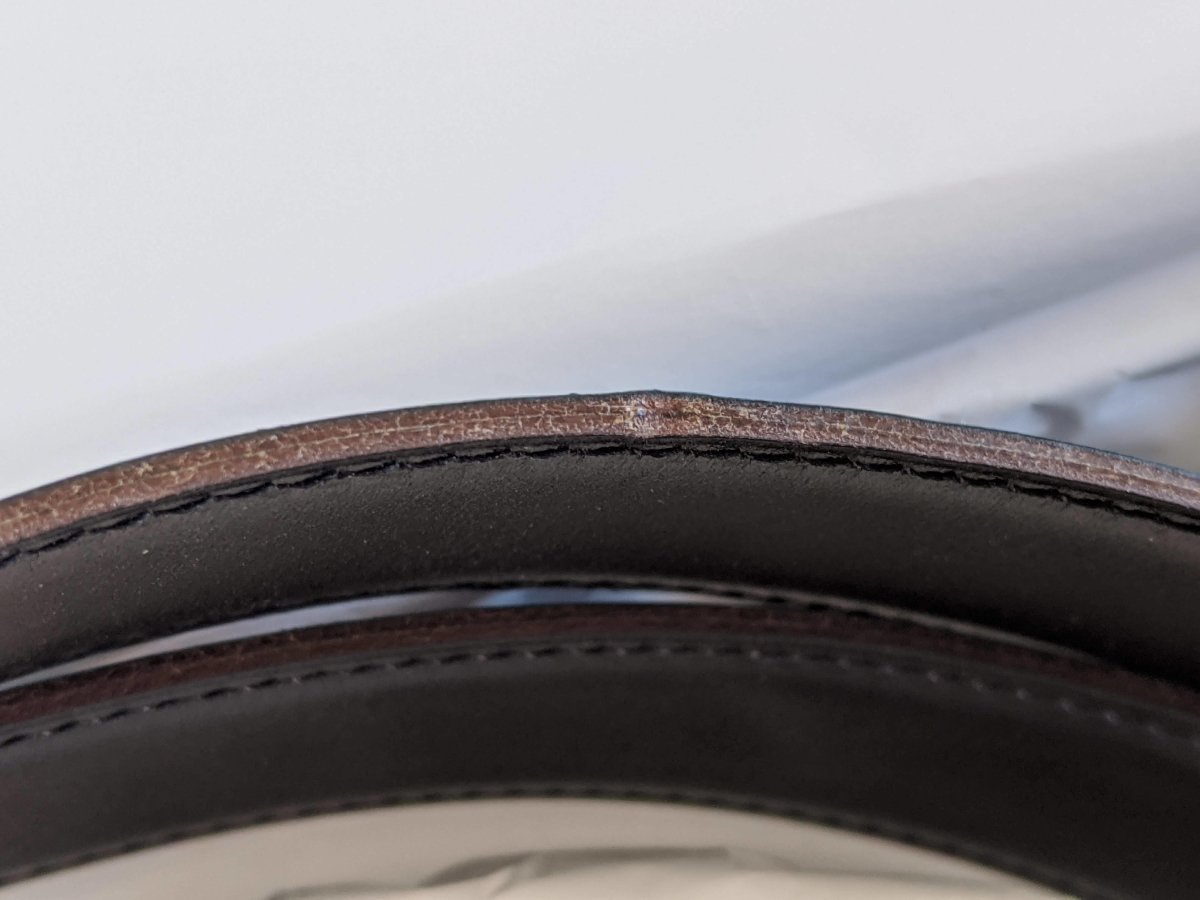 Hermes [173] 2003 Bleu/Noir Reversible Box/Gulliver Leather Strap Belt 32 mm, Box! - poupishop