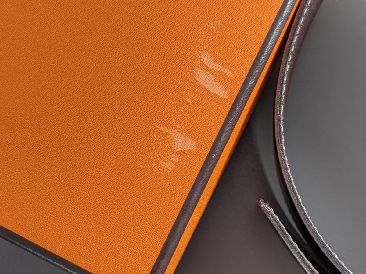 Hermes [182] 2000 Noir/Chocolat Reversible Box/Box Leather Strap Belt 32 mm, Box! - poupishop