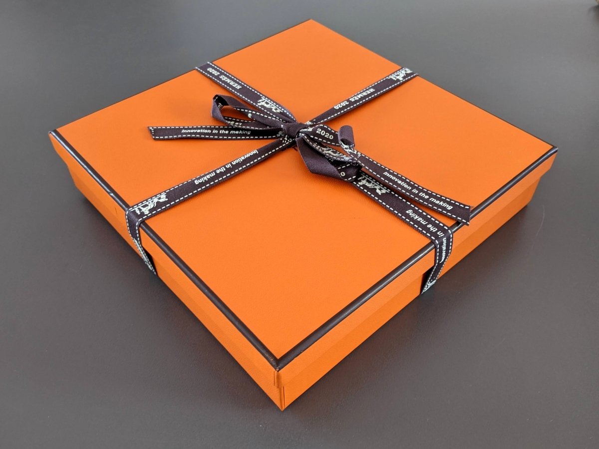Hermes [187] Noir/Orange Swift/Epsom Plated Pink Gold FOCUS Complete Belt Reversible 13 MM Sz 080, BNIB! - poupishop