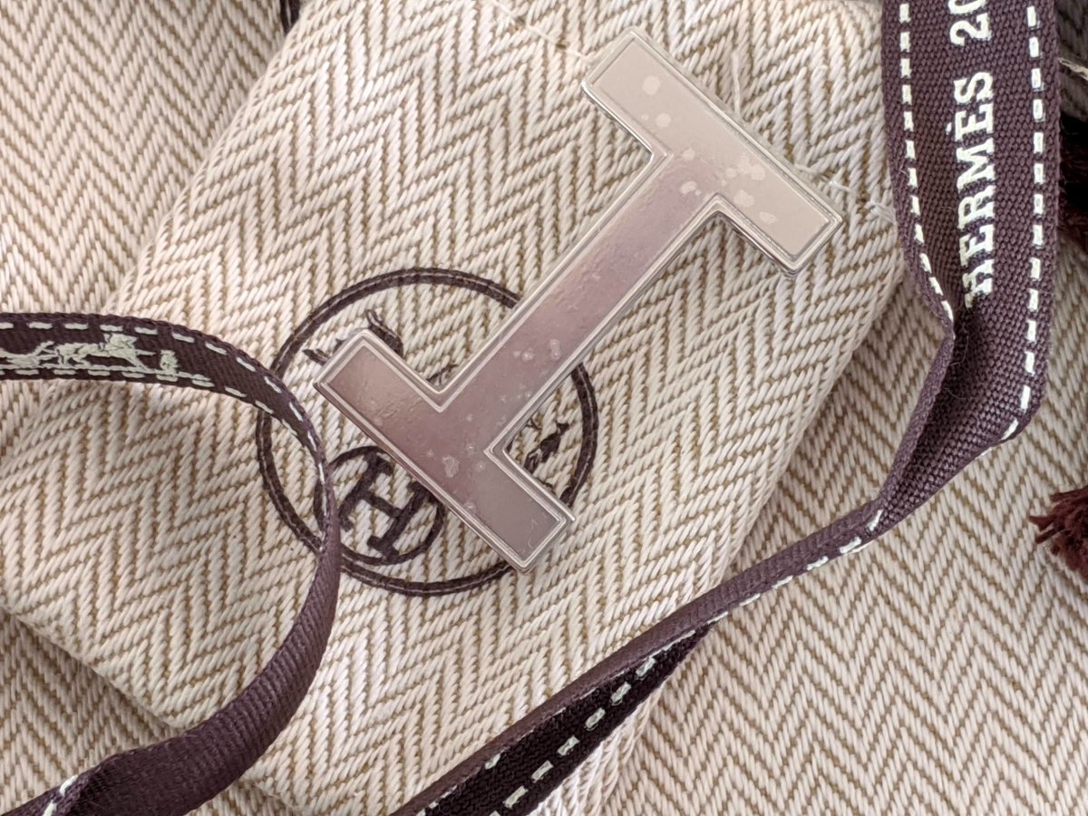 Hermes [188] Noir/Etoupe Swift/Epsom AG Argent FOCUS Complete Belt Reversible 13 MM Sz 075, BNIB! - poupishop