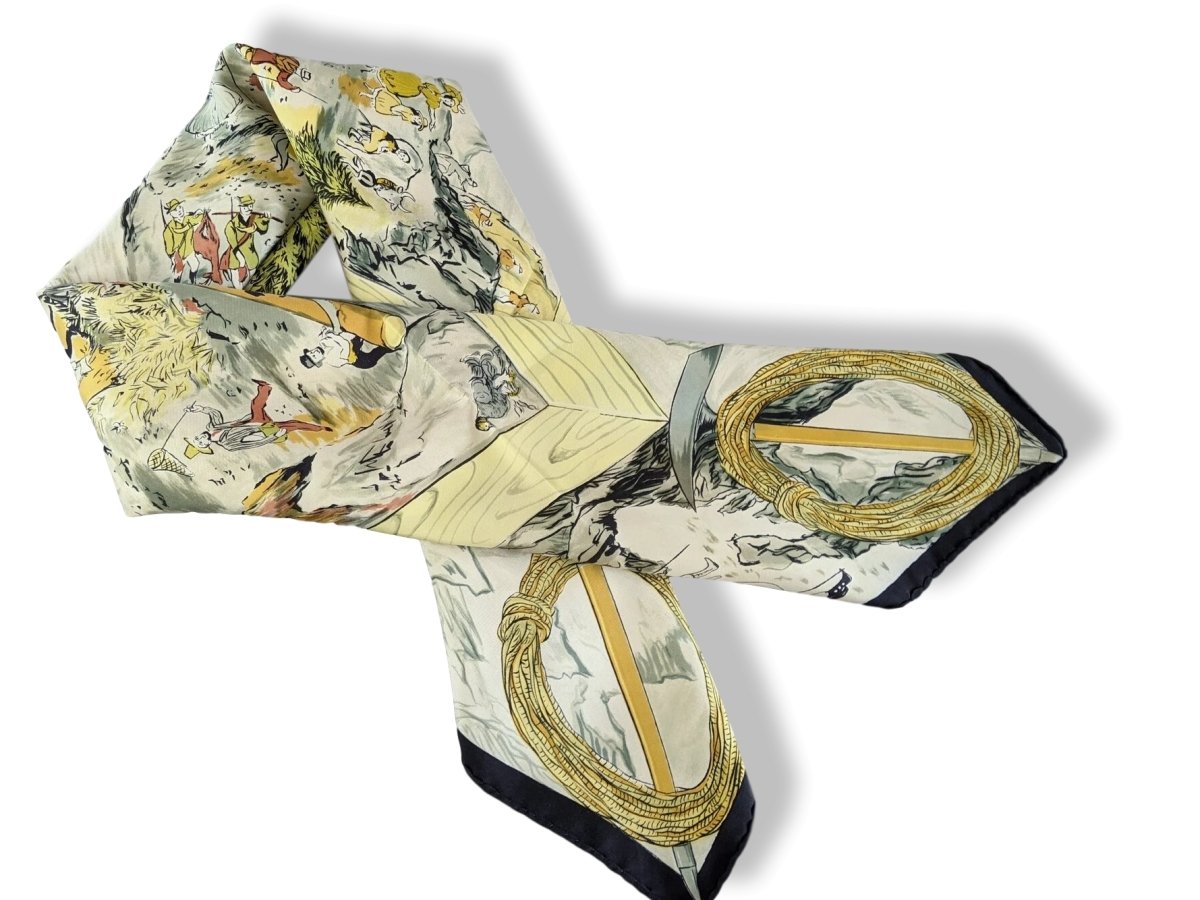 Hermes 1946 Black Border LES JOIES DE LA MONTAGNE by Jean-Louis Clerc, Rare First Issue, Incredible!