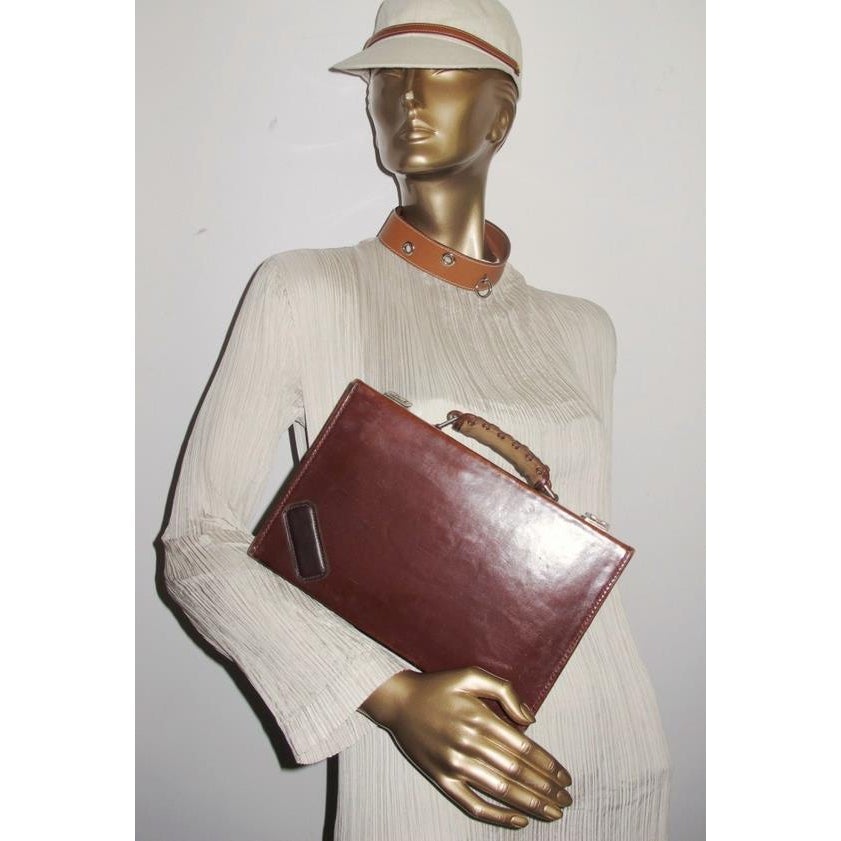 Hermes 1950-60s Brown leather Travel Toilet Case PM
