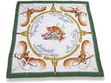 Hermes 1958 CHASSE AU RENARD by Hugo Grygkar Blanc Matt Oerprint Twill 90 Incredible!