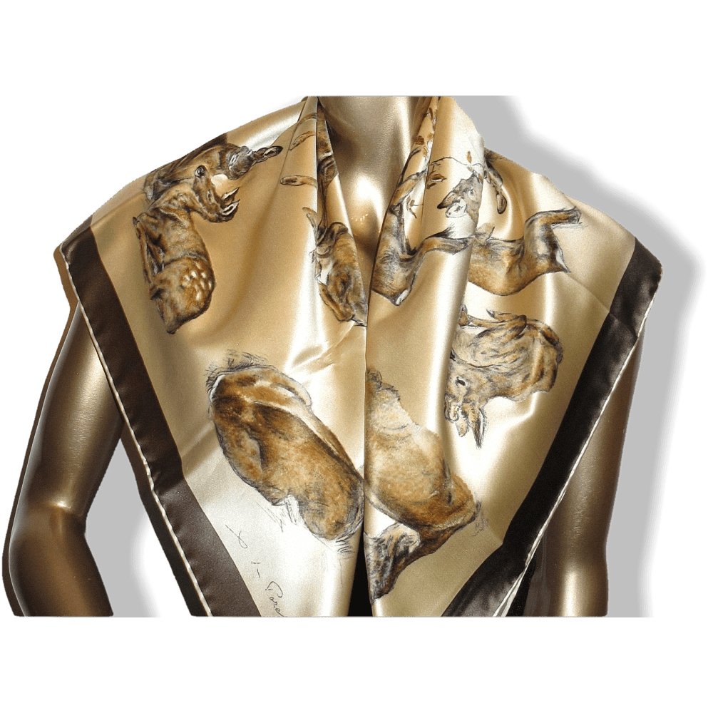 Hermes 1958 Les Biches by Xavier de Poret Soie Sabree
