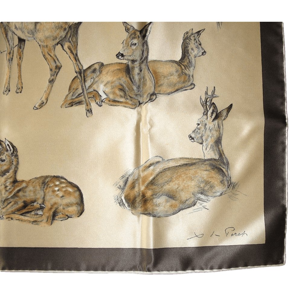 Hermes 1958 Les Biches by Xavier de Poret Soie Sabree