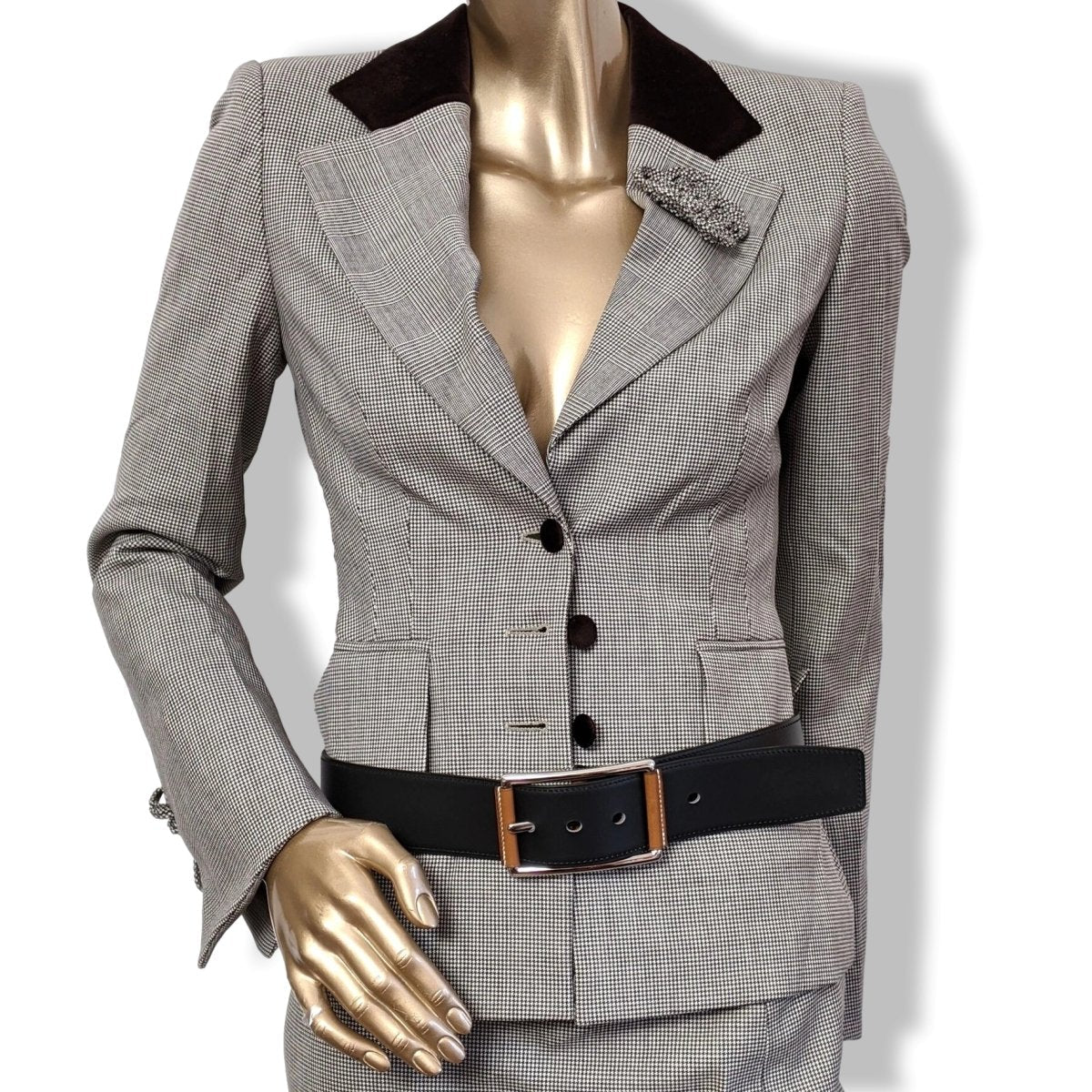 Hermes [196] Women's Fauve/Black Barenia Chamonix Reversible HOP 45 Complete Belt, BNWTIB! - poupishop