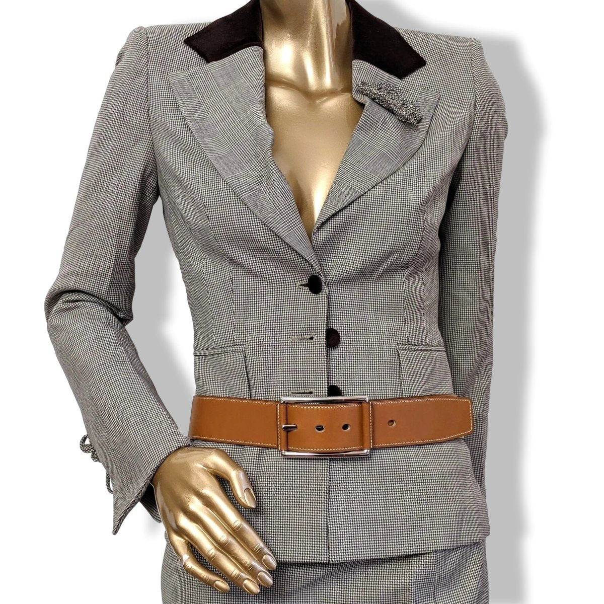 Hermes [196] Women's Fauve/Black Barenia Chamonix Reversible HOP 45 Complete Belt, BNWTIB! - poupishop