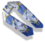 Hermes La cle des champs with Blanc Matt Overlay Twill Scarf 90