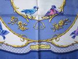 Hermes La cle des champs with Blanc Matt Overlay Twill Scarf 90