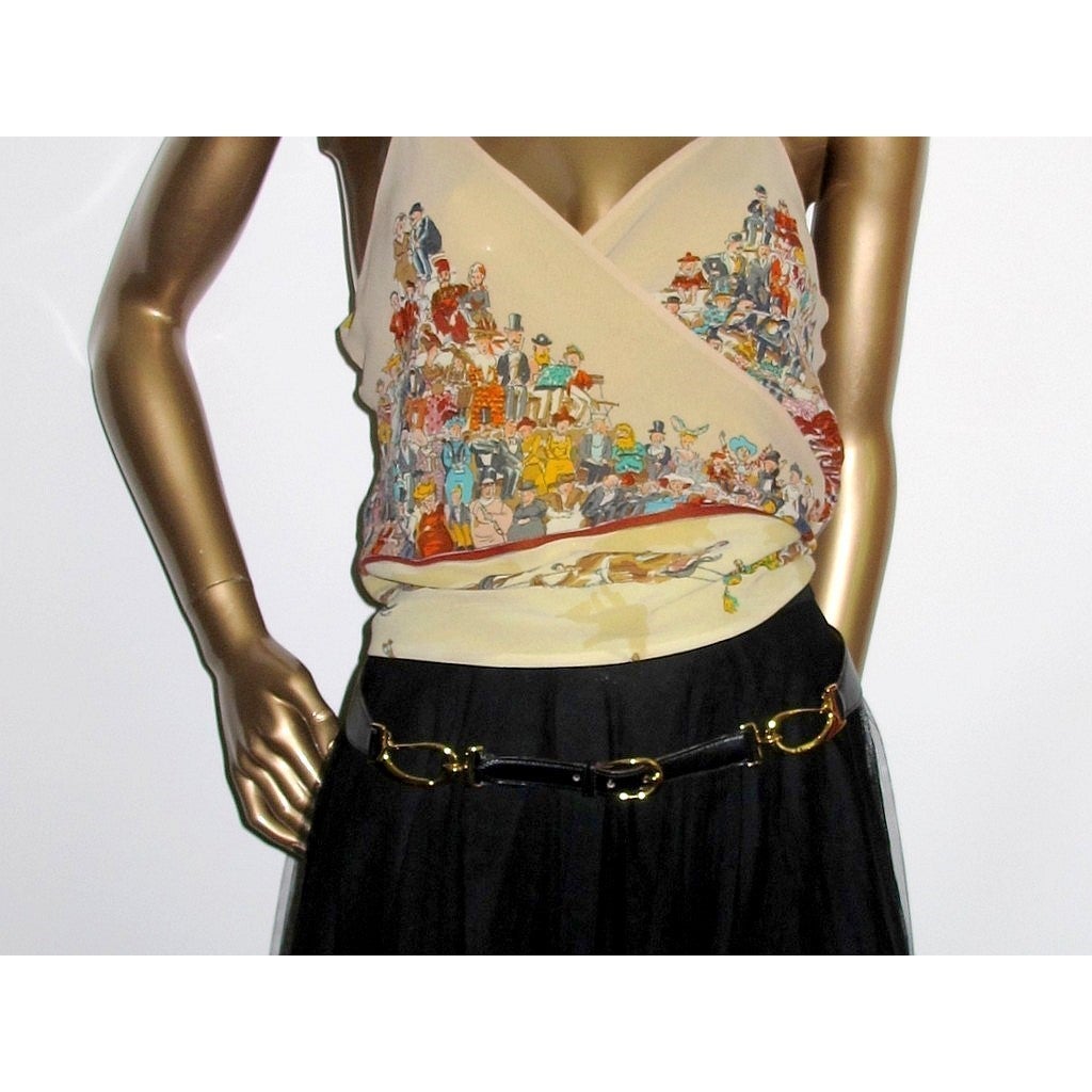 Hermes 1976 Black Equistrian Belt sz80-84