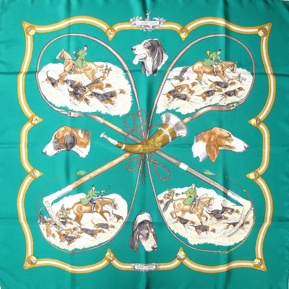 Hermes Le Laisser Courre by Jean de Fougerolle Twill Carre 90