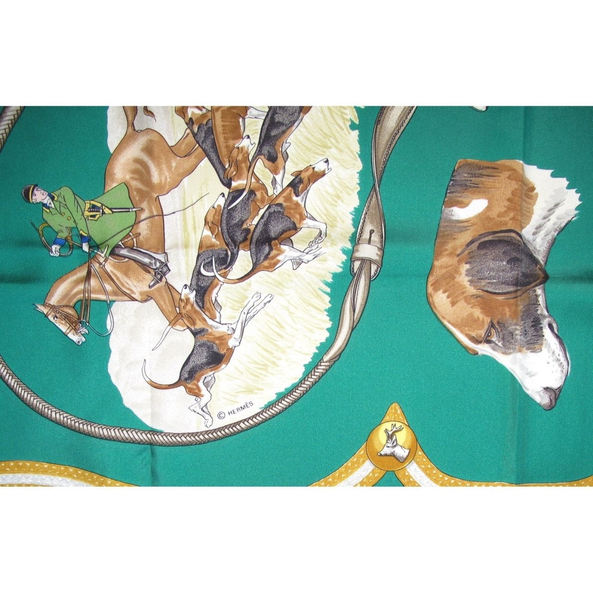 Hermes Le Laisser Courre by Jean de Fougerolle Twill Carre 90