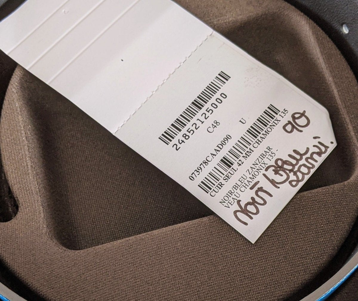 Hermes [198] Noir/Bleu Zanzibar Veau Chamonix & Epsom Belt Strap 42 MM, BNWTIB! - poupishop