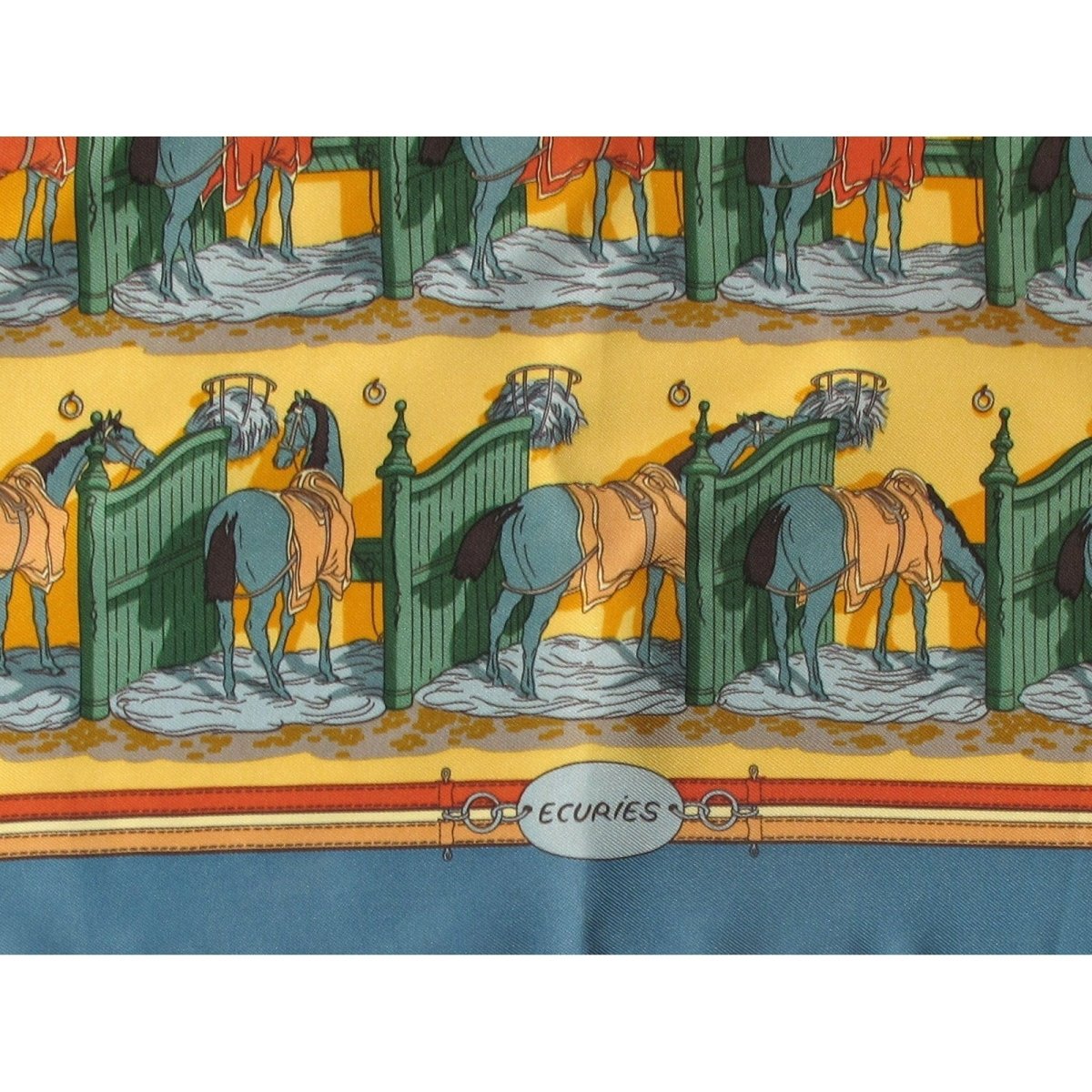 Hermes Ecuries by Hugo Grygkar Gavroche Pocket Scarf 45