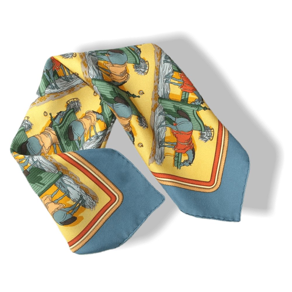 Hermes Ecuries by Hugo Grygkar Gavroche Pocket Scarf 45