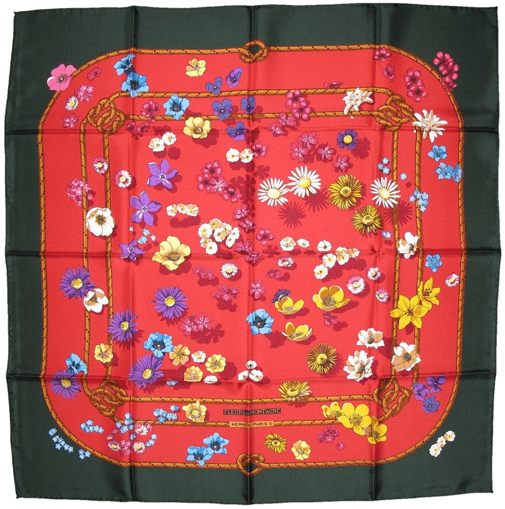 Hermes Fleurs de Montagne Twill scarf