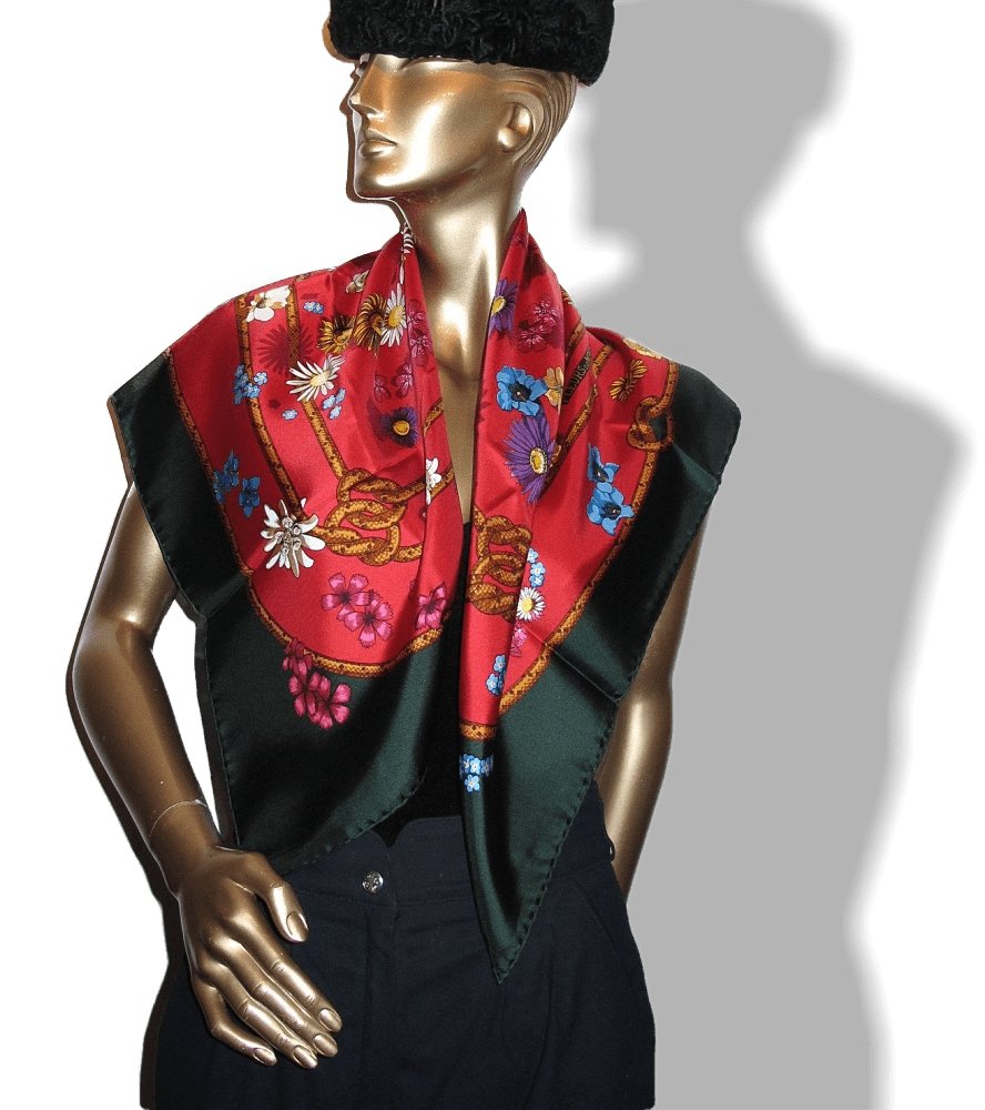 Hermes Fleurs de Montagne Twill scarf