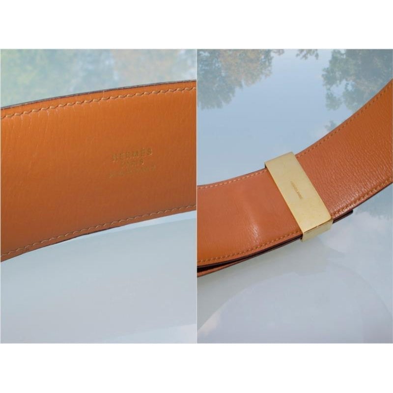 Hermes 1984 Black Box Collier de Chien Complete Belt GM Sz71 - poupishop