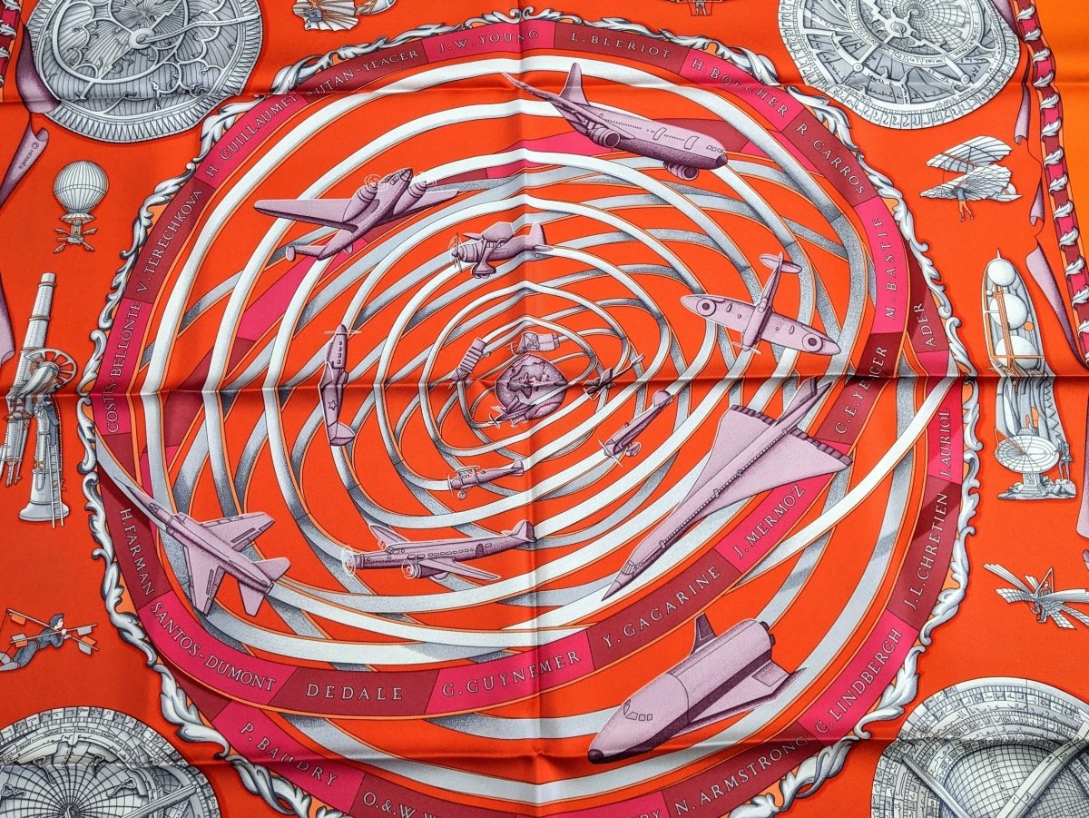 Hermes 1984 Orange/Rose/Gris Special Issue REVES D'ESPACE