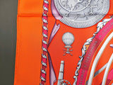 Hermes 1984 Orange/Rose/Gris Special Issue REVES D'ESPACE BREITLING Twill 90, BNIB! - poupishop