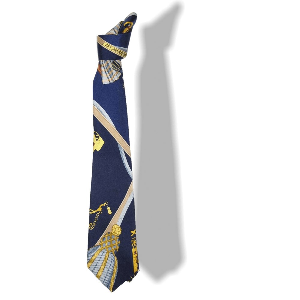 Hermes Les Muserolles Twill Silk Tie