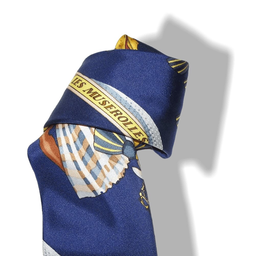Hermes Les Muserolles Twill Silk Tie