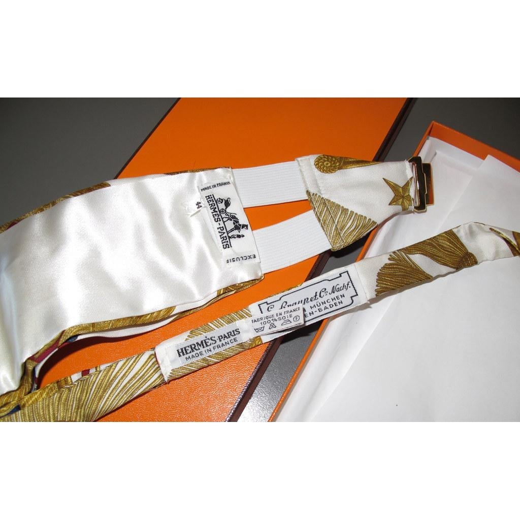 Hermes 1987 Men Tuxedo Cummerbund & Bow Tie Sz44, Box! - poupishop