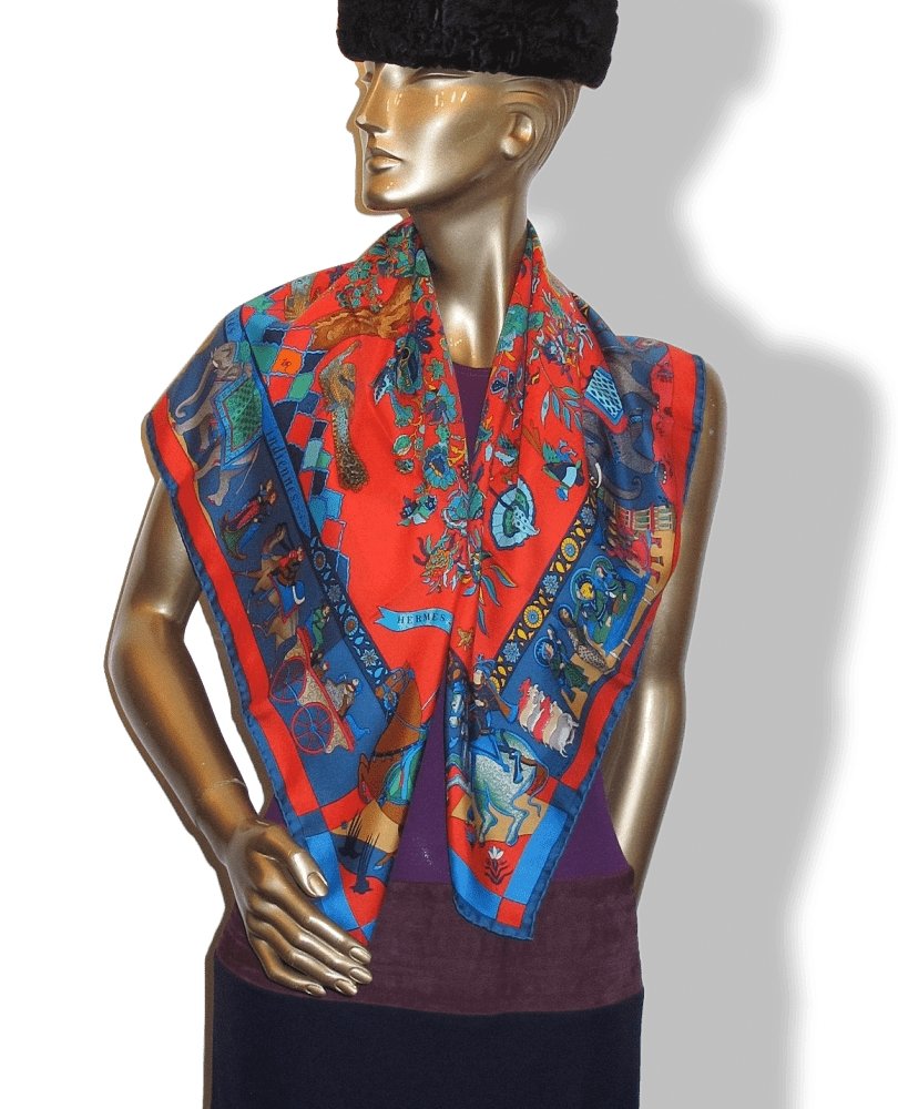 Hermes ASTRONAUT RAKESH SHARM Fantaisies Indiennes by Loic Dubigeon Twill 90
