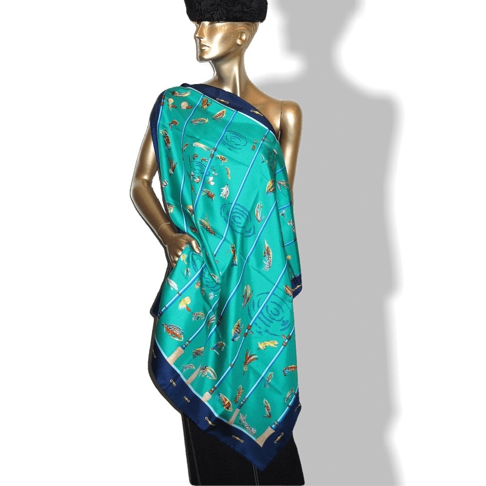 Hermes Flies by Caty Latham Blanc Matt Overlay Twill 90