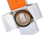 Hermes [199] Noir/Gold Veau Chamonix & Epsom Reversible Belt Strap 42 MM, BNWTIB! - poupishop