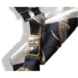 Hermes Grand Uniforme Tuxedo Set of Printed Silk Adjustable Large Belt & Bow Tie